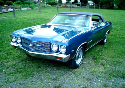 1970 Blue Malibu 350 4 Speed Convertible