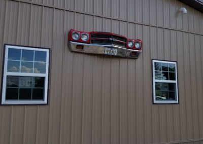 exterior of shop with chevelle front