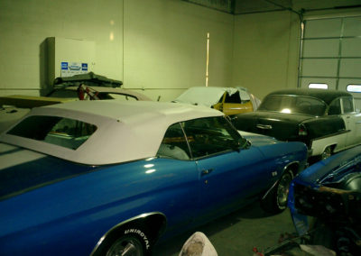 classic cars in the process of restoration